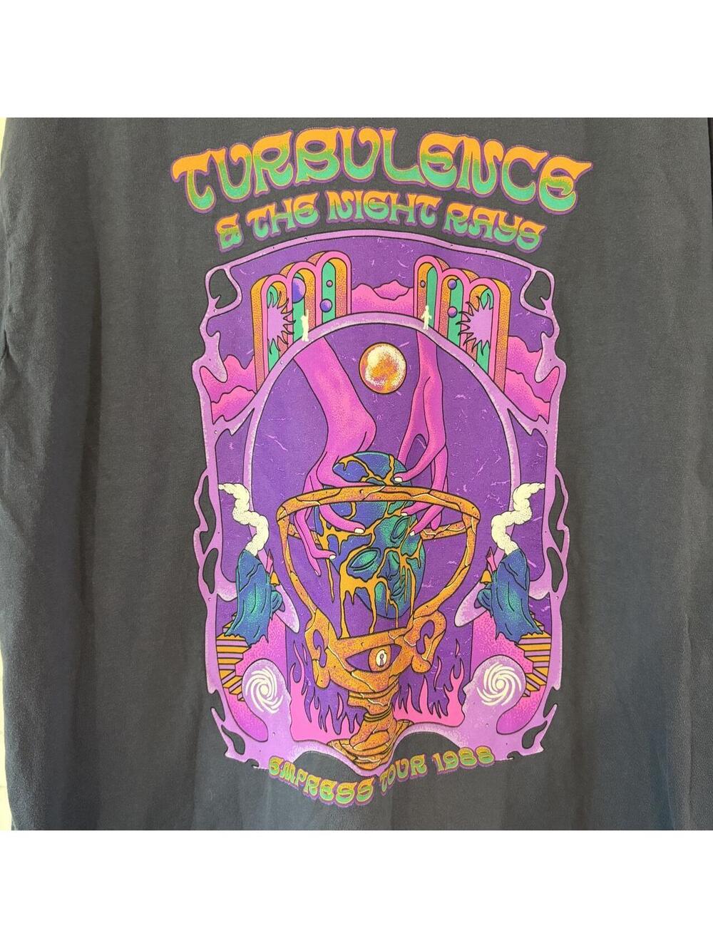 Turbulence and the Night Rays 1988 tour Black and Grey Tee